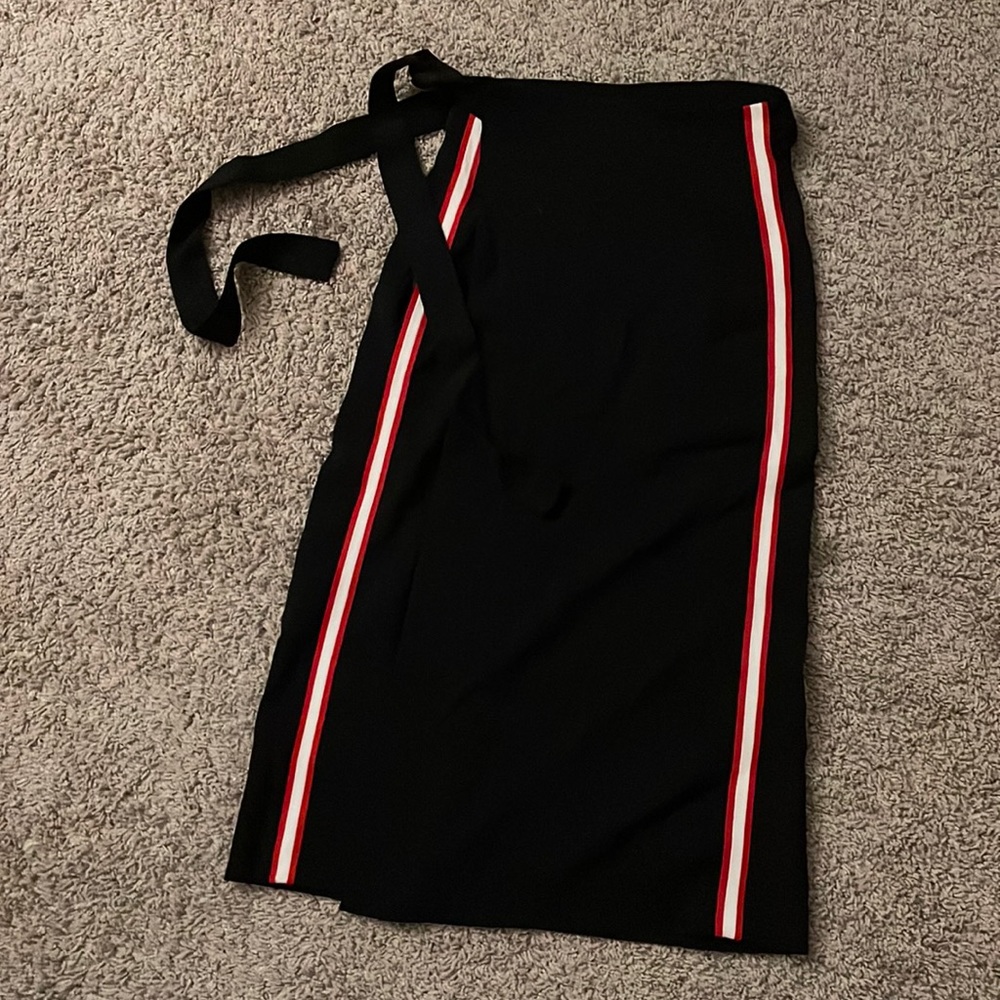 Maje skirt with knitted stripes